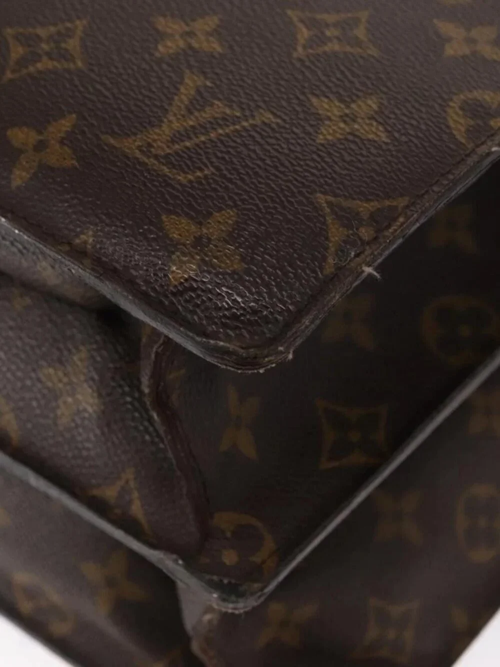 LOUIS VUITTON Monogram Serviette Fermoir Business Bag M53305 LV Auth bs32213